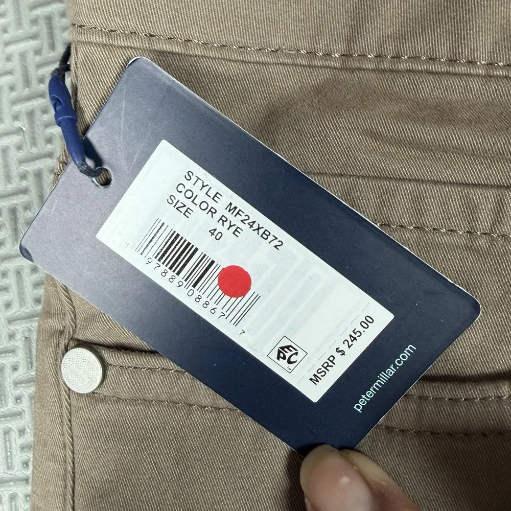 Peter Millar Crown Crafted Delvin Tailored Fit 5 Pocket Pant NWT $245 40x34